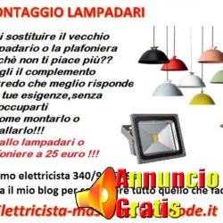 montaggio lampadari massimo